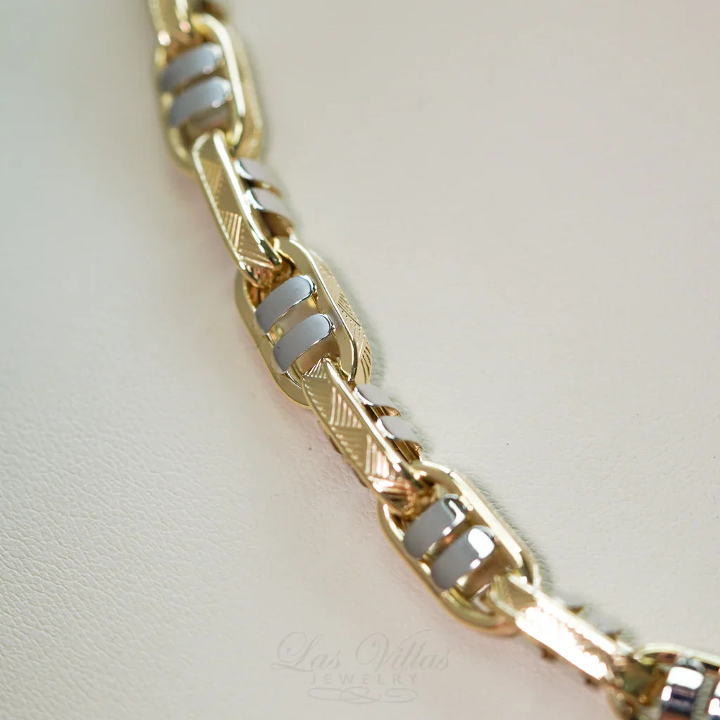 Fancy link Necklace & Bracelet Set in 14Kt Gold2