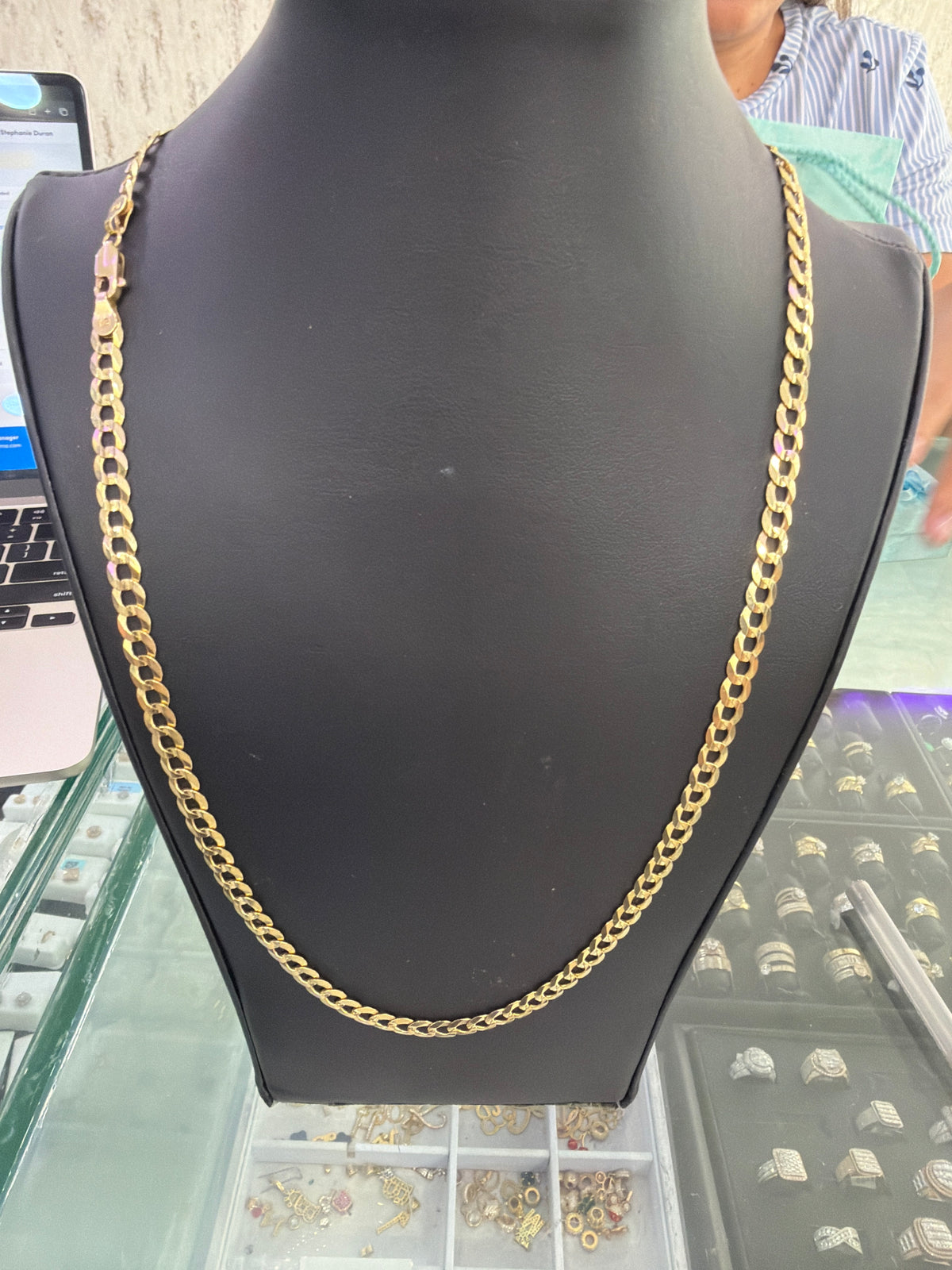 14k solid cuban chain