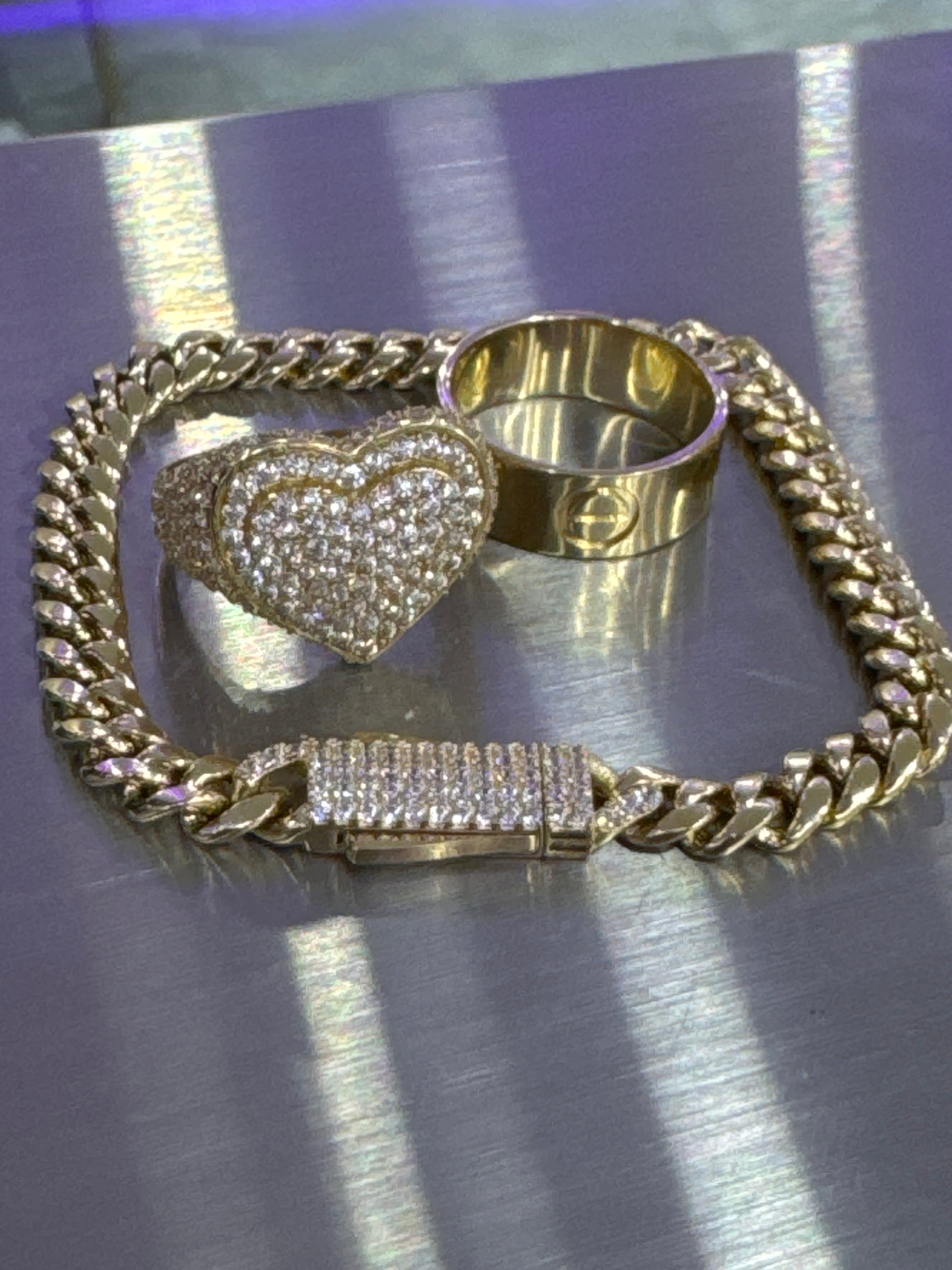 14k ring and bracelet
