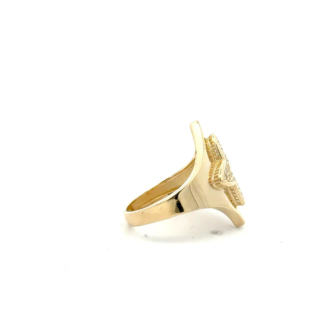 Elegant Star-Shaped Gold Ring 10k3