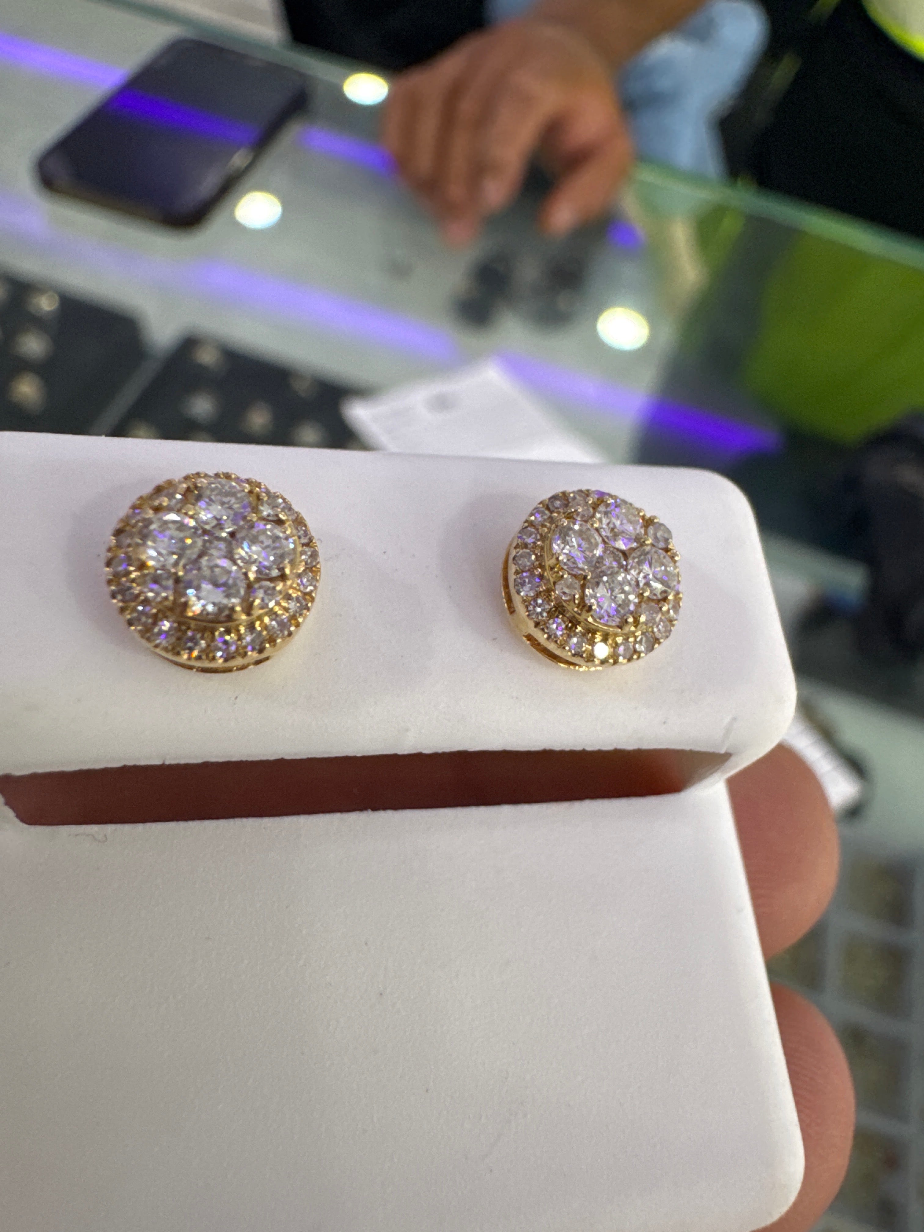 14k diamond earrings