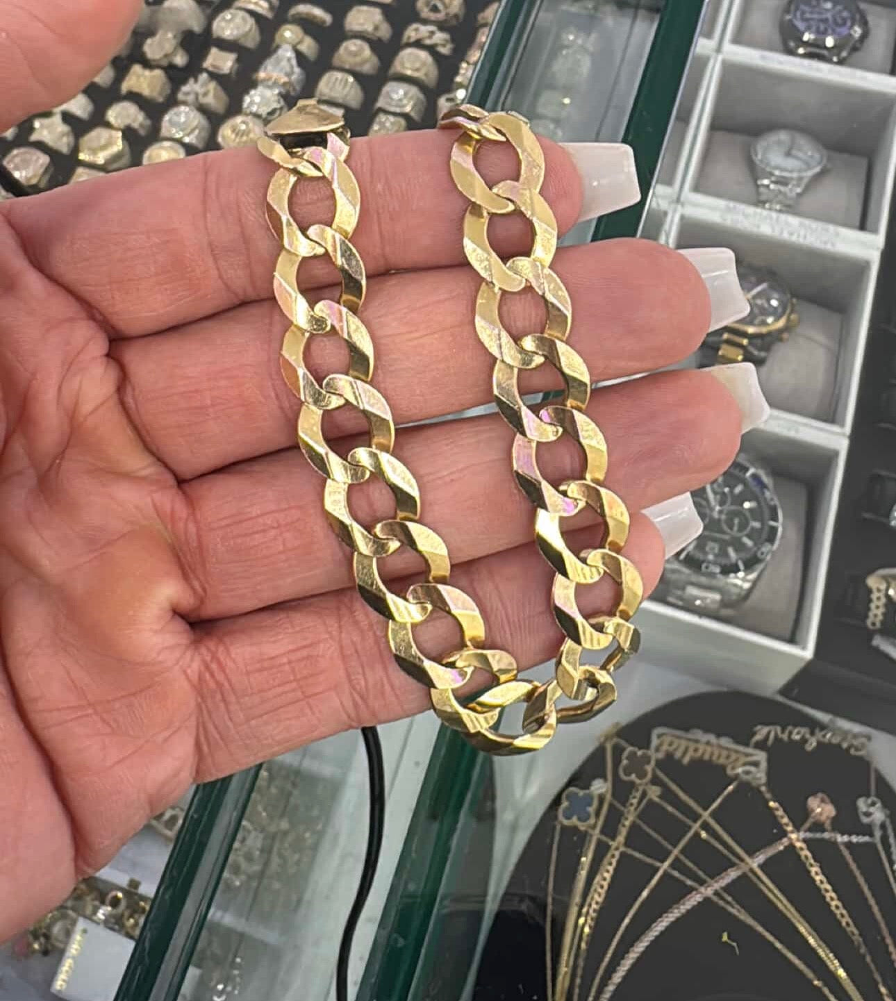 14k cuban link bracelet