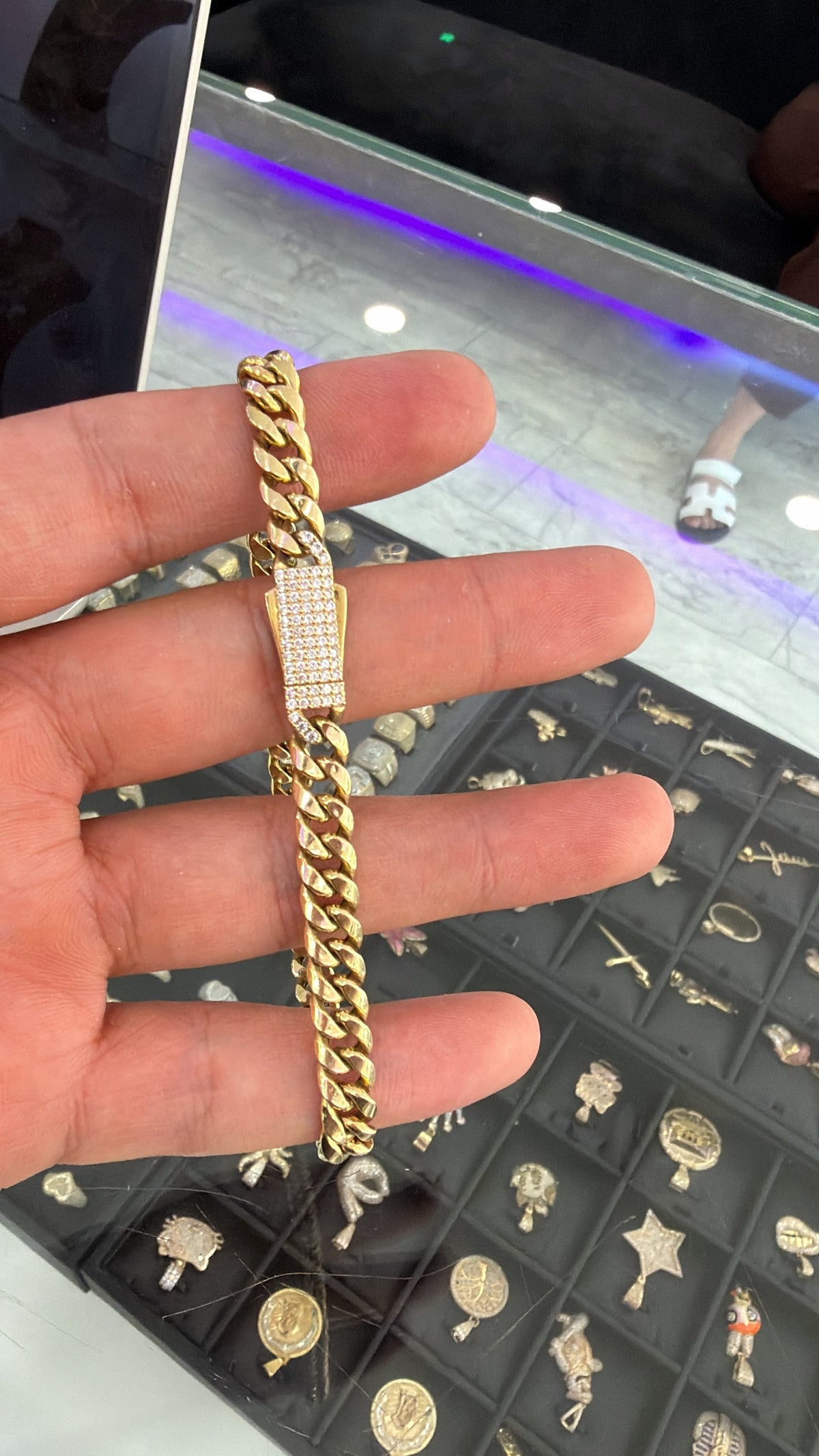 14k cuban bracelet